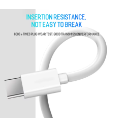 Cable de datos y carga tipo C macho USB 2.0 macho blanco 1m 1 metro USB-C