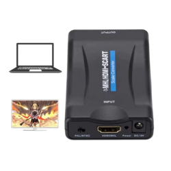 Convertidor MHL HDMI a SCART - Audio y video con cable USB - HDTV, Sky Box, DVD