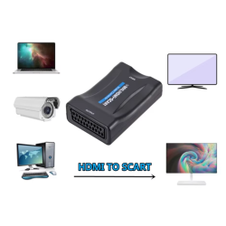 Convertidor MHL HDMI a SCART - Audio y video con cable USB - HDTV, Sky Box, DVD