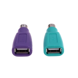 Adaptador USB 2.0 hembra a PS/2 PS2 ⋆ Compatible con ratón y teclado para PC ⋆ Conexión fácil
