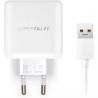 Cargador adaptador de red REALME SUPER DART 65W + Cable Tipo C USB-C Blanco