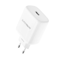 Cargador adaptador de red REALME SUPER DART 65W + Cable Tipo C USB-C Blanco