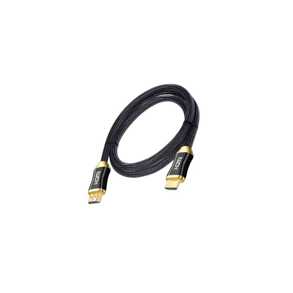 Cable adaptador HDMI macho a HDMI macho 1080p HD trenzado con conectores metálicos dorados - 1 metro