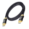 Cable adaptador HDMI macho a HDMI macho 1080p HD trenzado con conectores metálicos dorados - 1 metro