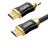 Cable adaptador HDMI macho a HDMI macho 1080p HD trenzado con conectores metálicos dorados - 1 metro