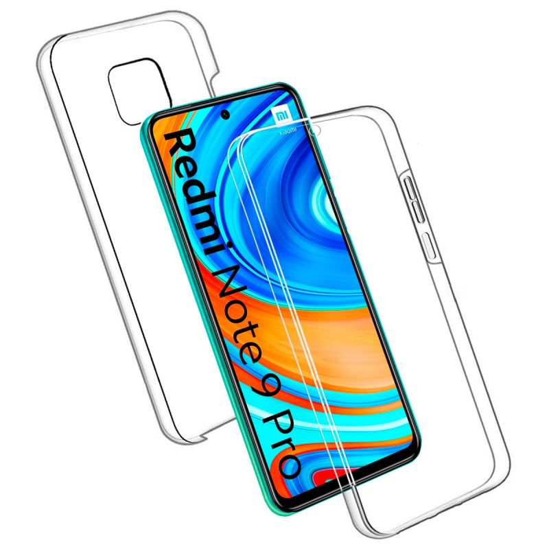 Funda doble 360º compatible con XIAOMI REDMI NOTE 9S / 9 PRO Frontal silicona y trasera policarbonato Transparente