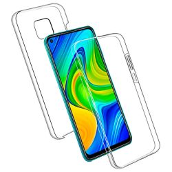 Funda doble 360º compatible con XIAOMI REDMI NOTE 8 / 8 PRO Frontal silicona y trasera policarbonato Transparente