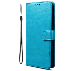 Funda compatible XIAOMI REDMI NOTE 10 4G / NOTE 10S Flip cover tapa soporte billetera magnética - Azul turquesa