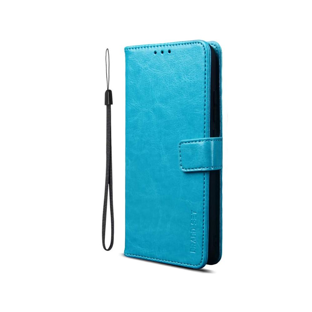 Funda compatible XIAOMI REDMI NOTE 10 4G / NOTE 10S Flip cover tapa soporte billetera magnética - Azul turquesa