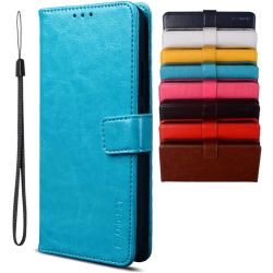 Funda compatible XIAOMI REDMI NOTE 10 4G / NOTE 10S Flip cover tapa soporte billetera magnética - Azul turquesa