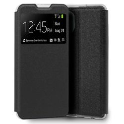 Funda compatible con HUAWEI P SMART 2019 Flip cover tapa ventana magnética - Negro