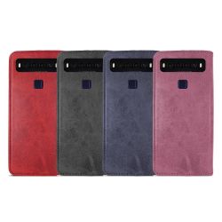 Funda compatible con OPPO Y72 5G Flip cover tapa soporte billetera tarjetero magnética - NEGRO