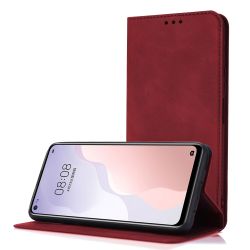 Funda compatible con OPPO Y72 5G Flip cover tapa soporte billetera tarjetero magnética - NEGRO