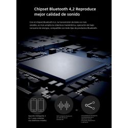 Auriculares inalámbricos Bluetooth 4.2 TWS i7s mini con caja de carga - Negro