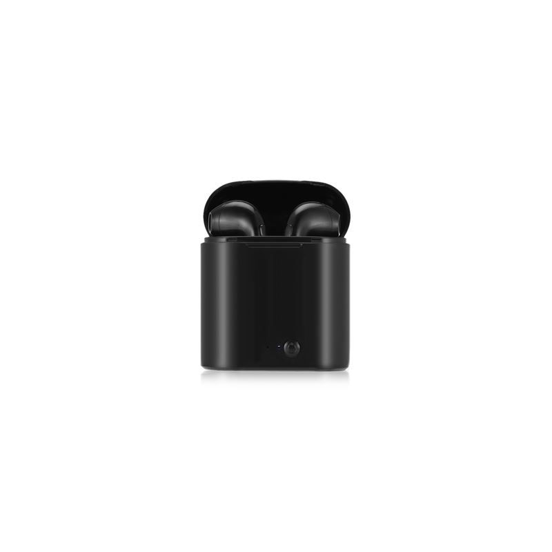 Auriculares inalámbricos Bluetooth 4.2 TWS i7s mini con caja de carga - Negro
