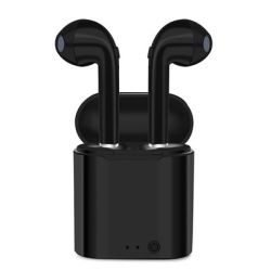 Auriculares inalámbricos Bluetooth 4.2 TWS i7s mini con caja de carga - Negro