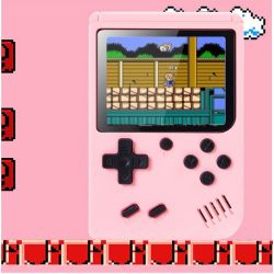 Mini consola portátil retro con 500 juegos clásicos ⋆ Pantalla LCD de 3'' ⋆ Incluye batería recargable y cable AV ⋆ Color AZUL