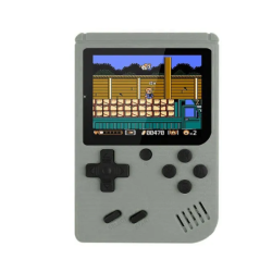 Mini consola portátil retro con 500 juegos clásicos ⋆ Pantalla LCD de 3'' ⋆ Incluye batería recargable y cable AV ⋆ Color AZUL