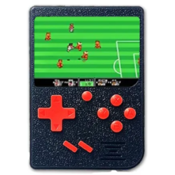 Mini consola portátil retro con 500 juegos clásicos ⋆ Pantalla LCD de 3'' ⋆ Incluye batería recargable y cable AV ⋆ Color AZUL