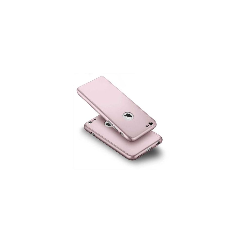 Funda compatible con IPHONE 6 / 6S Doble 360º policarbonato con protector de pantalla cristal templado Rosa