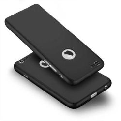 Funda compatible con IPHONE XS MAX Doble 360º policarbonato con protector de pantalla cristal templado Negra