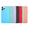Funda compatible con IPHONE 13 PRO MAX Silicona suave flexible - Azul rosa