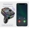 Transmisor FM para coche con Bluetooth 5.0 manos libres - Mechero MP3 con 2 USB + 1 USB-C + lector tarjeta TF