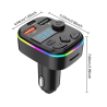 Transmisor FM para coche con Bluetooth 5.0 manos libres - Mechero MP3 con 2 USB + 1 USB-C + lector tarjeta TF