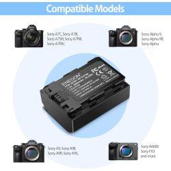 Bateria compatible Sony Alpha A9, A7R Mark 3, A7 Mark 3, Alpha a7R III, Alpha a7 III * NP-FZ100 * 2800mAh