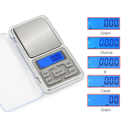Mini báscula digital balanza de precisión 0.01 a 500 gramos - Pantalla LCD - Ideal joyería cocina especias