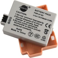 Batería compatible LP-E5 para Canon EOS 450D / 1000D / Rebel XSi / Kiss X2 * Capacidad 2100mAh * Fiable y segura