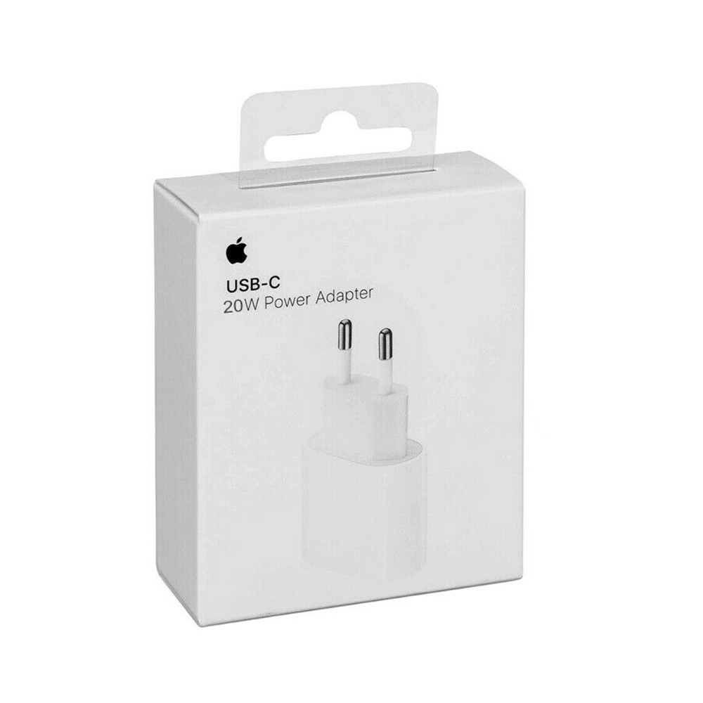 Cargador adaptador de red pared enchufe 20W conector USB C / Tipo C Blanco Apple original