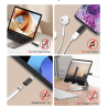 Adaptador compatible con conector Apple lightning hembra a Tipo C USB-C macho Negro / plata - Compatible con iPhone iPad etc...
