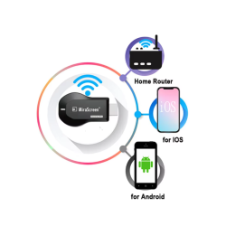 Receptor de pantalla WiFi M2 Pro 1080p TV Stick Stream Cast - Compatible con Anycast, DLNA, Miracast, Airplay, Android TV Dongle