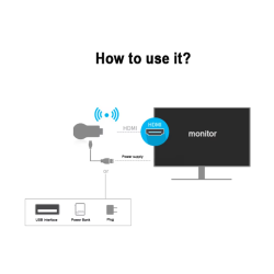 Receptor de pantalla WiFi M2 Pro 1080p TV Stick Stream Cast - Compatible con Anycast, DLNA, Miracast, Airplay, Android TV Dongle