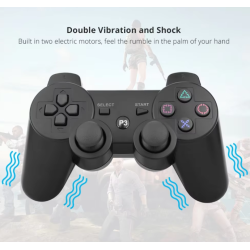 Mando joystick controlador Bluetooth para Sony PS3 / Playstation 3 - Inalámbrico Sixaxis Dual Shock - Negro