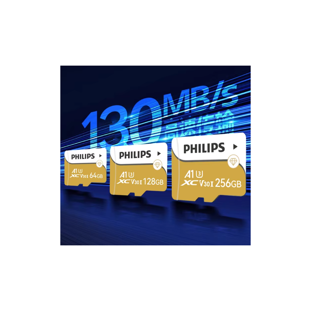 PHILIPS Tarjeta de memoria MicroSD - 8 GB - TF A1 V30 Class 10 UHS-I para móviles, cámaras y otros dispositivos