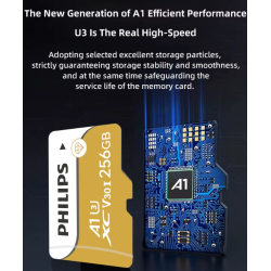 PHILIPS Tarjeta de memoria MicroSD - 8 GB - TF A1 V30 Class 10 UHS-I para móviles, cámaras y otros dispositivos