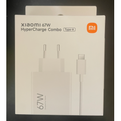 Adaptador Red Xiaomi MDY-12-EH Blanco + Cable USB-C 67W XHyperCharge Combo (Type-A) | Carga Rápida y Segura
