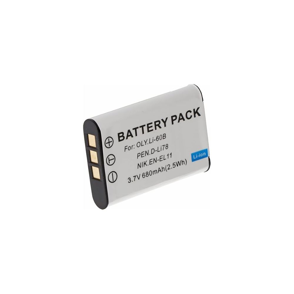 Batería compatible EN-EL11 / DB-80 / Li-60B / D-Li78 / DB-L70 para Nikon S550 / Olympus FE-370 / Ricoh R50... * 680mAh