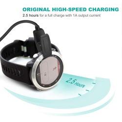 Cable cargador USB para GARMIN LILY / FORERUNNER 35 35J 230 235 630 645 Music 735XT / APPROACH G10 S20 / VIVOMOVE HR