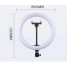Anillo aro de luz LED selfie 26cm 10'' ⋆ 3 tonos luz ⋆ 2700-6500K ⋆ USB 12W ⋆ Ideal vídeo y fotografía ⋆ Envío desde España