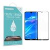 Protector de pantalla compatible con HUAWEI Y7 2019 * Borde negro * Cristal templado