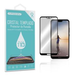 Protector de pantalla compatible con HUAWEI P20 LITE / NOVA 5I * Borde negro * Cristal templado