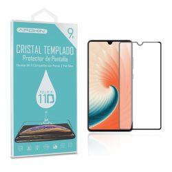 Protector de pantalla compatible con HUAWEI MATE 20 * Borde negro * Cristal templado dureza 9H