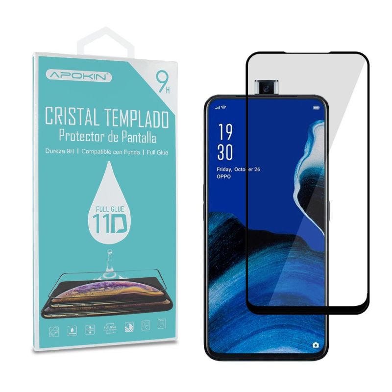 Cristal templado Oppo Reno2 Z 11D Borde negro Protector de pantalla