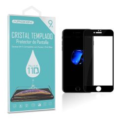 Protector de pantalla compatible con IPHONE 7 / 8 / SE 2020 Borde negro Cristal templado plano dureza 9H