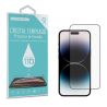 Protector de pantalla compatible con IPHONE 14 PRO Borde negro Cristal templado plano dureza 9H