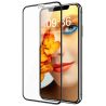 Protector de pantalla compatible con IPHONE 13 PRO MAX / 14 PLUS * Borde negro * Cristal templado plano 9H
