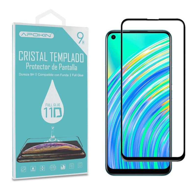 Cristal templado Realme C17 / 7i 11D Borde negro Protector de pantalla